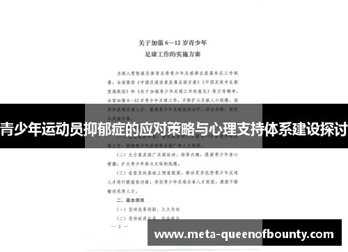 青少年运动员抑郁症的应对策略与心理支持体系建设探讨